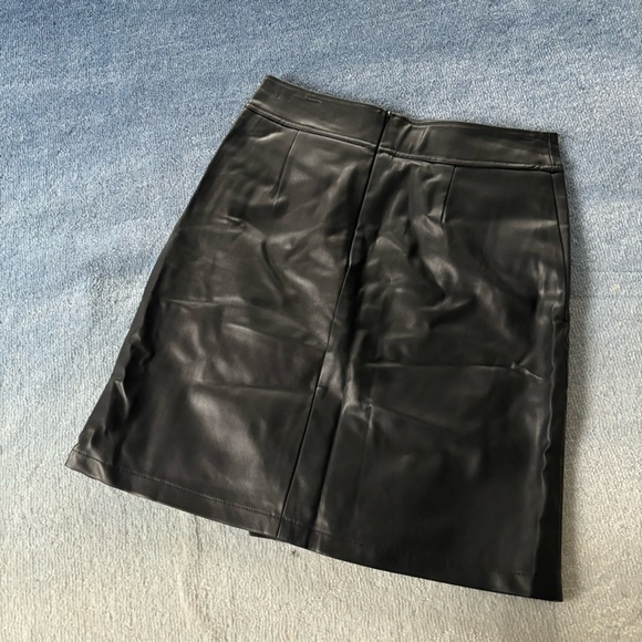 Loft Faux Leather Wrap Skirt - Picture 4 of 4